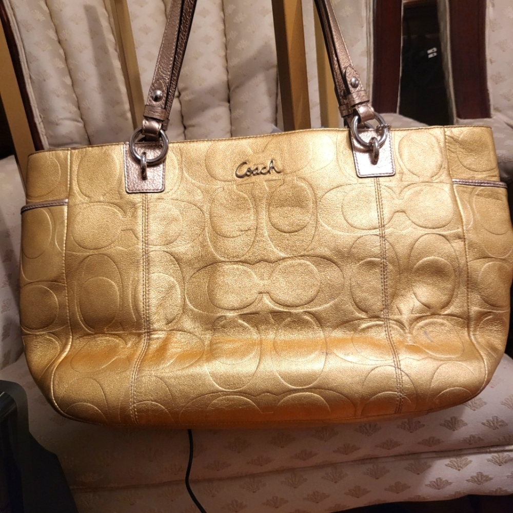 Gold Coach Bag